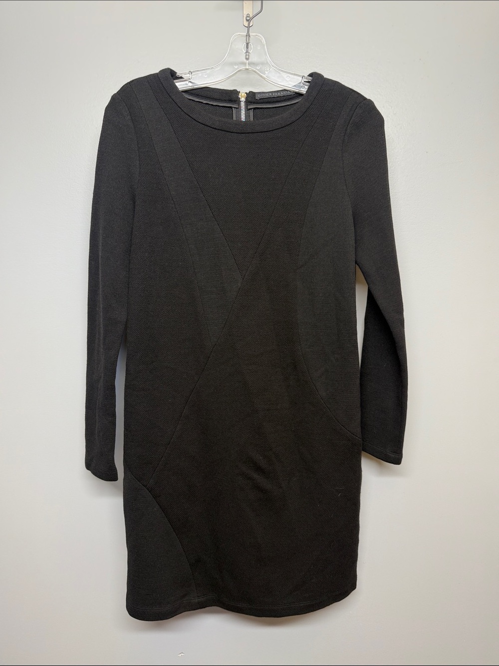Classic Black Long-Sleeve Ponte Dress